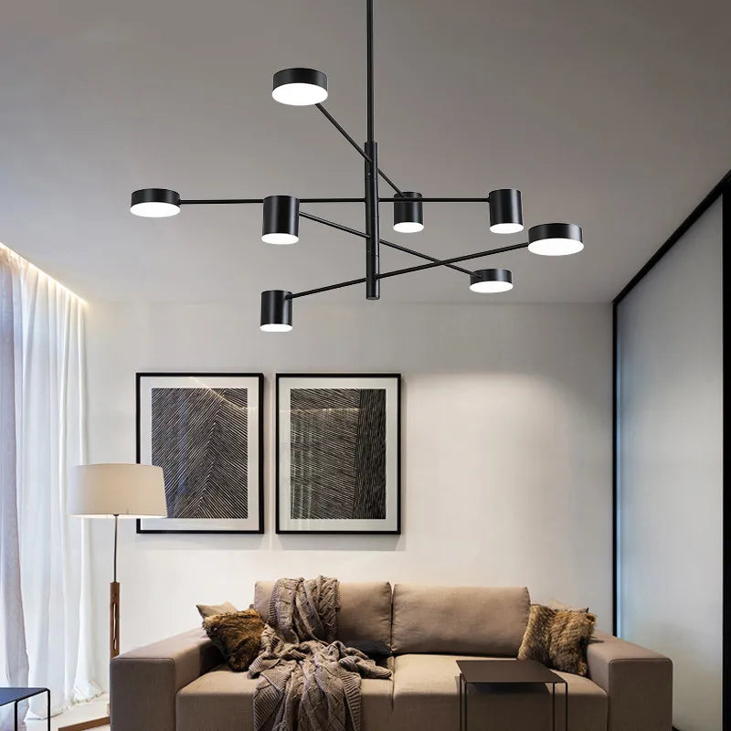 DecorBites™ LED Wrought Iron Chandelier for Living Room Bedroom Interior Lighting