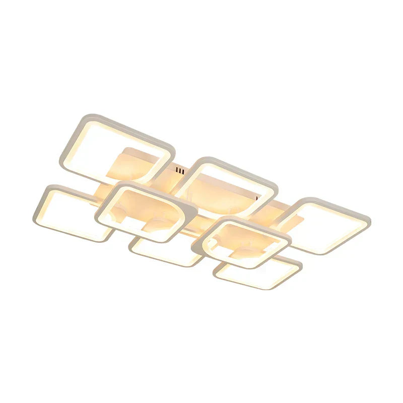DecorBites™ Dimmable LED Chandelier for Bedroom Living Room Study, Modern Acrylic Lighting Fixture