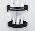 DecorBites™ Brushed Gold Aluminum Bathroom Corner Shelf Wall Mounted Shower Shampoo Holder