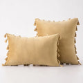 DecorBites™ Boho Tassel Fringe Orange Pillow Covers Pack for Home Decor