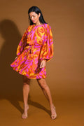 CROSS YOUR MIND WOVEN MINI DRESS