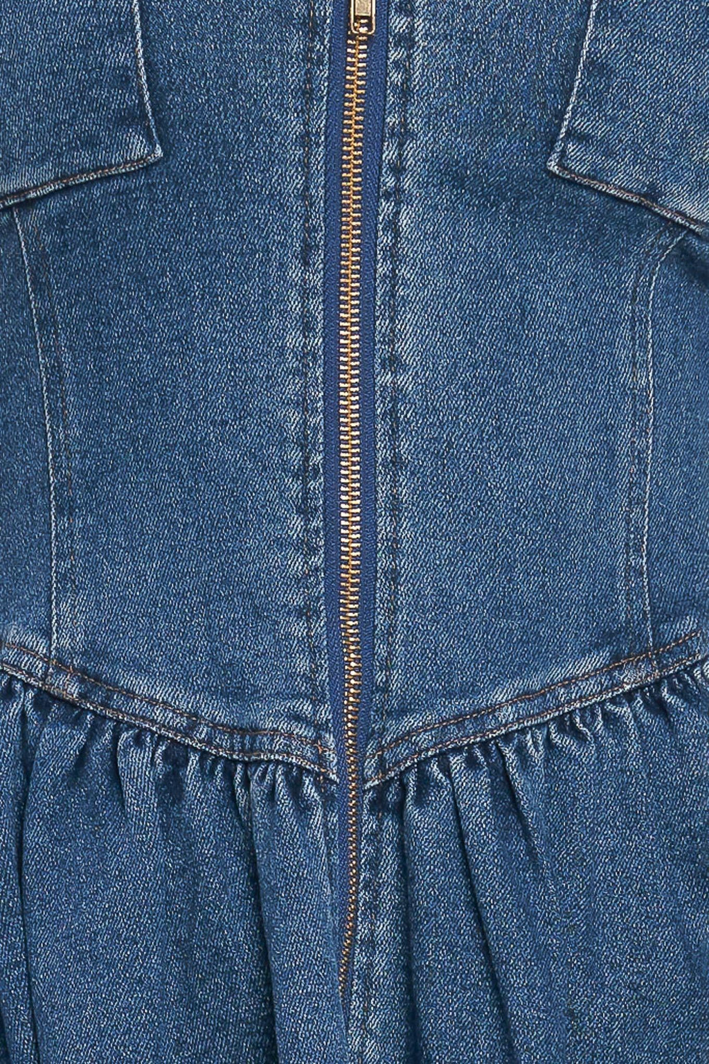 INDIGO FLOW DENIM MIDI DRESS