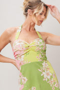 GLOW BLOSSOM WOVEN MINI DRESS