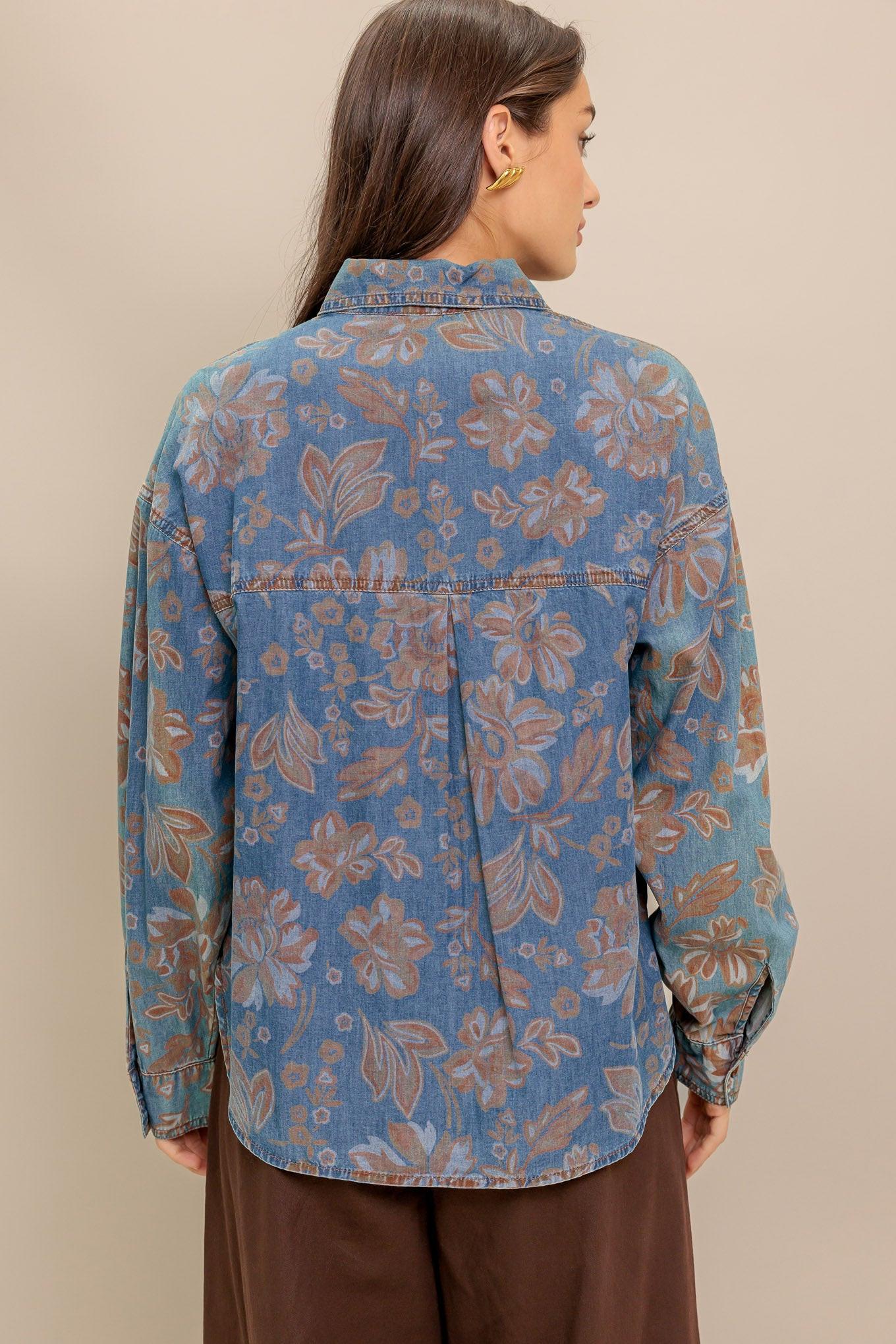 STICK TO THE PLAN DENIM TOP