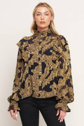 SHADOW GLINT WOVEN TOP