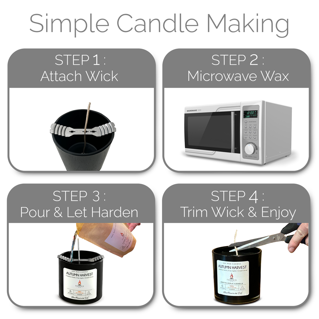 Cozy Fireplace - Candle-Making Kit + Jar