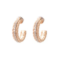 925 Sterling Silver Wheat Woven Light Luxury Minority Simple High Sense Ear Ring Fine