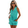Summer New Sleeveless Top And Shorts Two-piece Set For Women