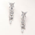 S925 Silver Sweet Temperament Women's Long Zircon Earrings