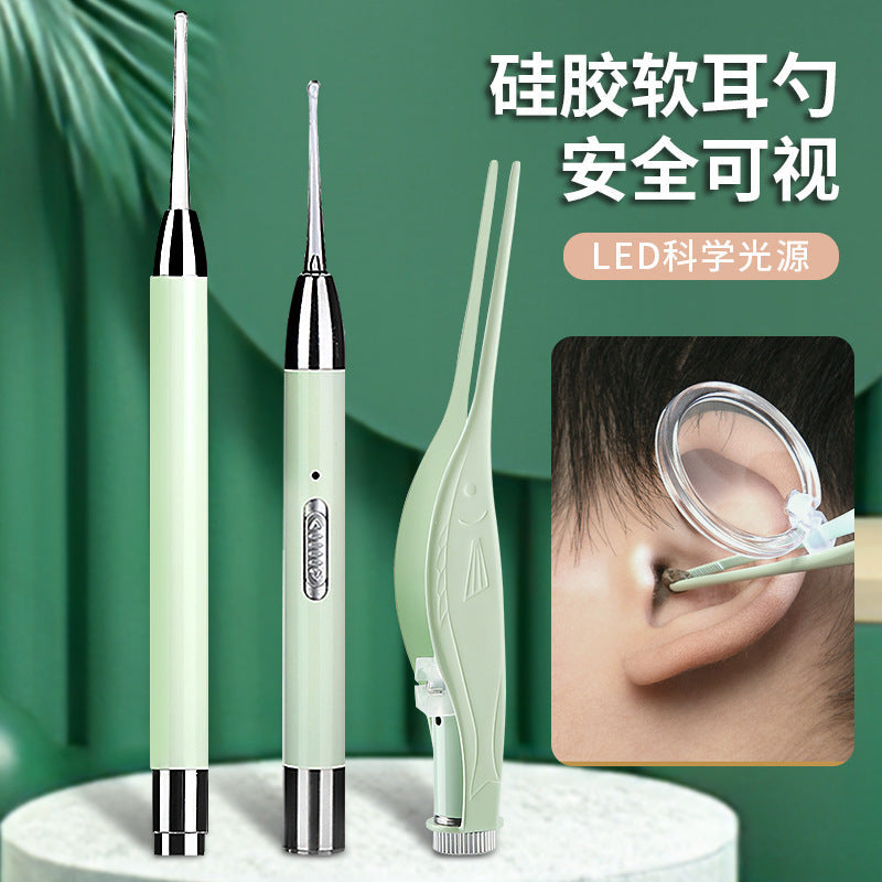 Luminous ear scoop set baby ear picking tool usb charging with light ear scoop ear scoop ear scoop