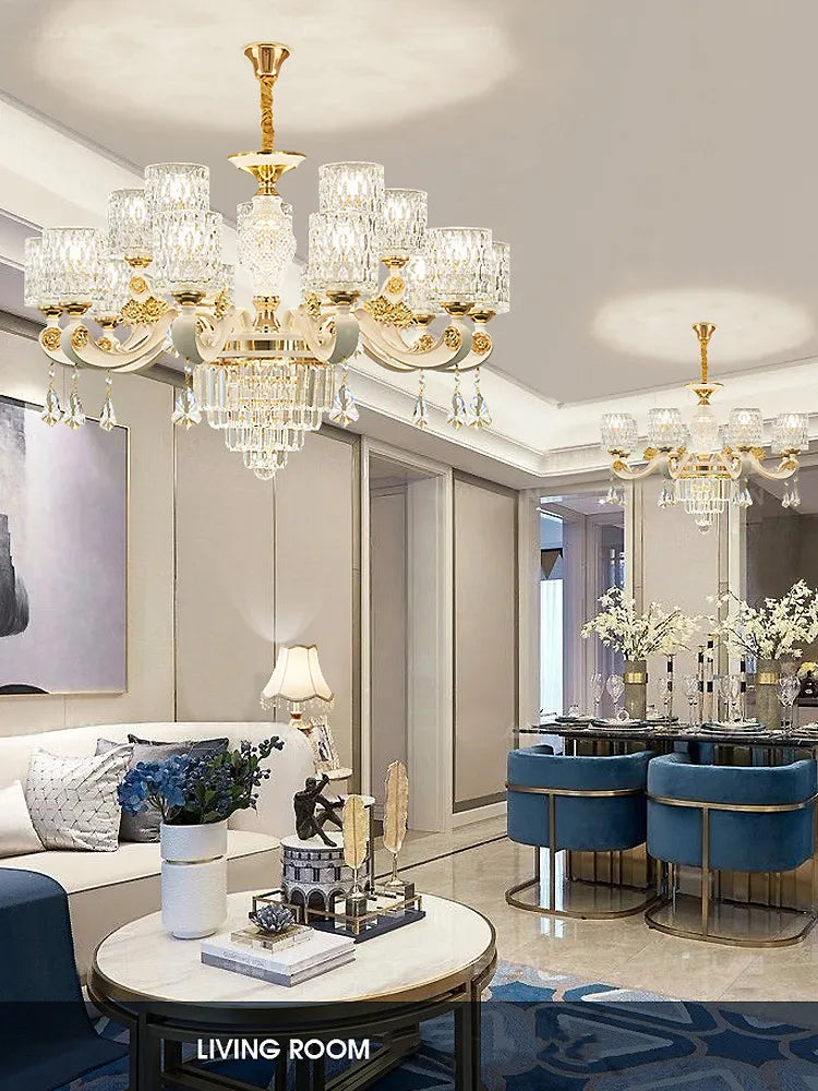 DecorBites™ Elegant Crystal Chandelier LED Lights for Luxury Home Decor