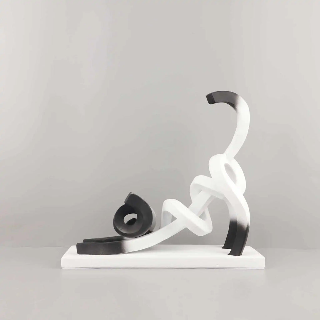 DecorBites™ Abstract Cat Sculpture: Resin Handicrafts for Children's Room Decor