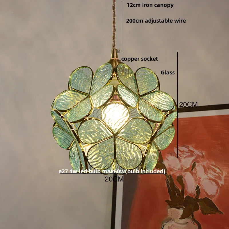 DecorBites™ Glass Copper LED Pendant Lamp | Nordic Modern Luxury Hanging Light