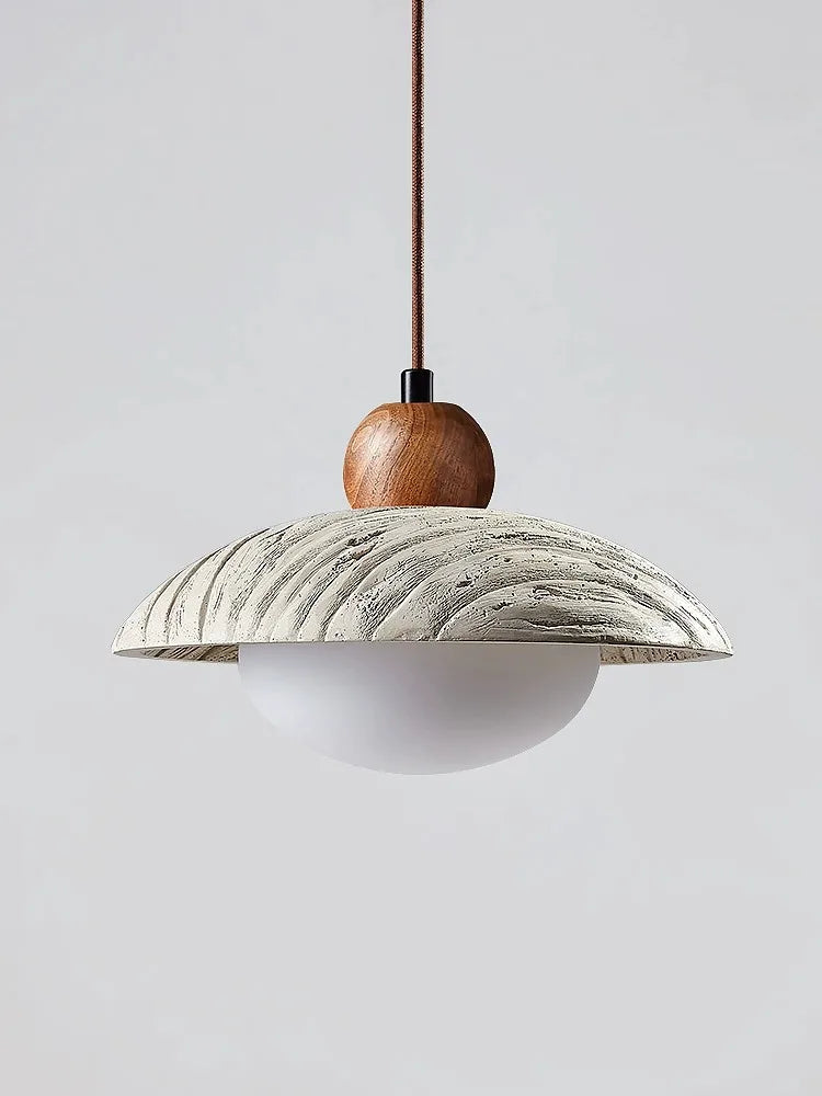 DecorBites™ Cement Pendant Chandelier: Wabi-sabi Style Round Dining Table Lighting Fixture