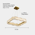 DecorBites™ LED Marble Chandelier: Modern Lighting for Living Room, Bedroom, or Restaurant.