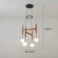 DecorBites™ ASTRA Wood Pendant Light Multi Head LED Chandelier Interior Decor Lamp