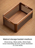 DecorBites™ Black Walnut Wood Desktop Organizer Box - Multi-functional Office & Makeup Case