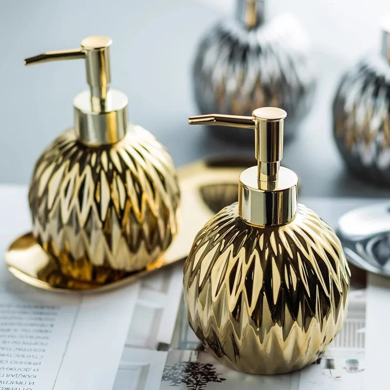 DecorBites™ Ceramic Liquid Soap Dispenser Set 400 ML