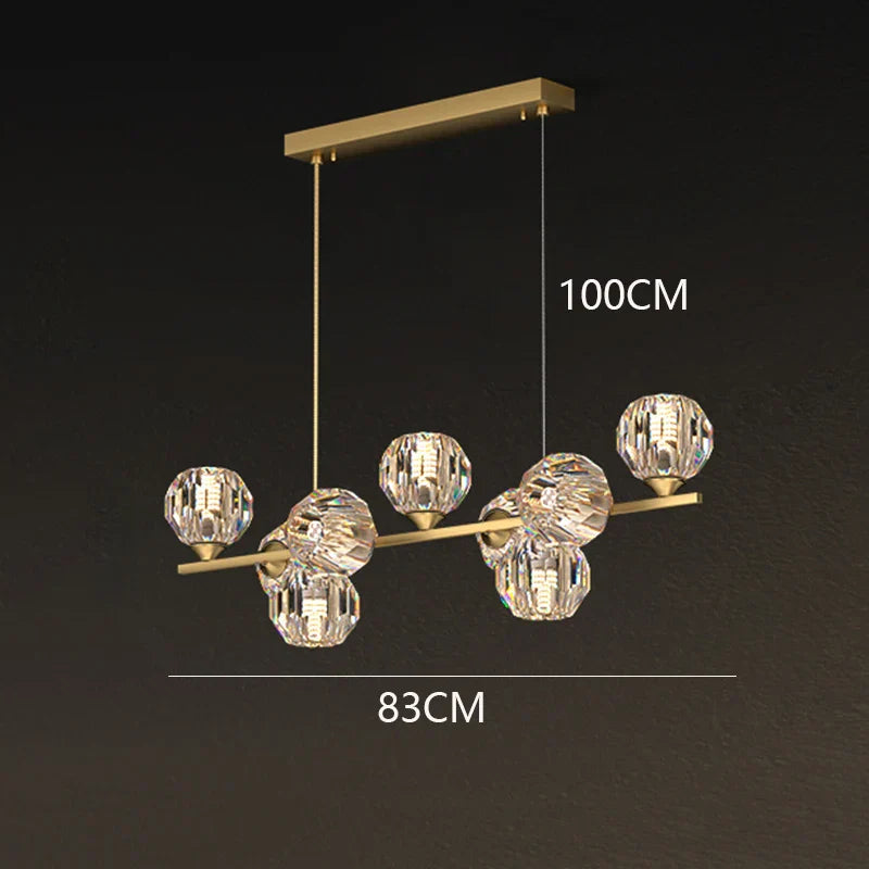 DecorBites™ Crystal Chandelier | Luxury Pendant Light for Living and Dining Room