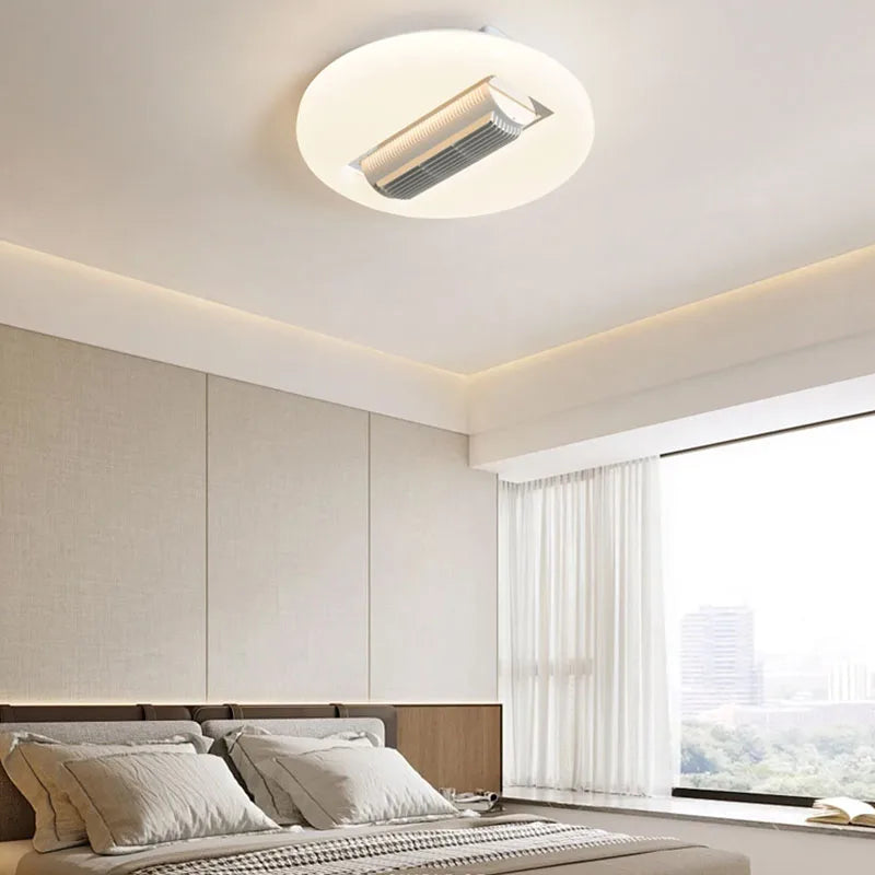 DecorBites™ Bladeless Ceiling Fan Light with LED, 3 Color, 6 Speeds Silent Operation