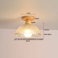 DecorBites™ LED Glass Wood Ceiling Light Modern Plafondlamp for Living Room