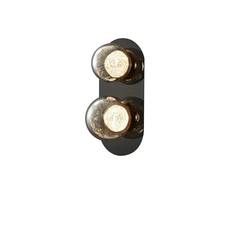 DecorBites™ Gray Glass Wall Lights: Modern Luxury Home Decor Fixture for Living Room