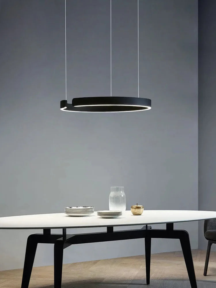DecorBites™ LED Ring Chandelier for Home Decor - Modern Nordic Style Lighting