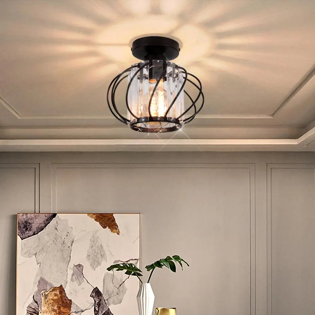 DecorBites™ Glass Crystal LED Ceiling Chandelier for Home Decor