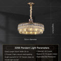 DecorBites™ Crystal Chandelier: Modern Luxury for Living Room, Restaurant, Hotel Lobby