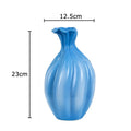 DecorBites™ Blue Ceramic Flower Bud Vase for Table Decoration and Room Aesthetic