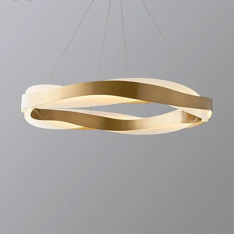 DecorBites™ Elegant Black Circle Chandeliers | Luxury Acrylic Pendant Light for Home Living Room