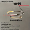 DecorBites™ Black Gold LED Ceiling Chandelier Crystal Decorative Pendant Lamp for Dining Room Bedroom