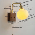 DecorBites™ LED Ceramic Wall Sconce Pull Chain Switch Light Fixture