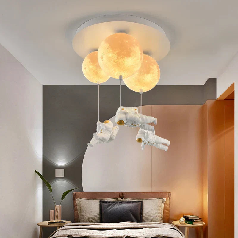 DecorBites™ Astronaut Globe Ceiling Light for Kids Room - 18cm/20cm/25cm