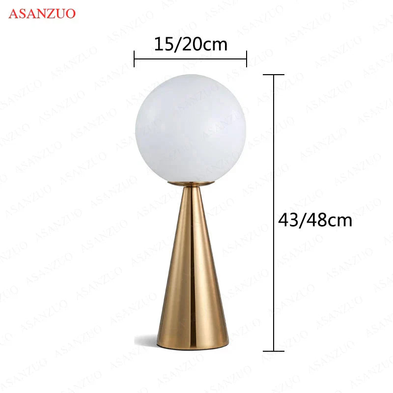 DecorBites™ Cone Glass Table Lamp for Bedside Art, Bar, Cafe, and Living Room Decor