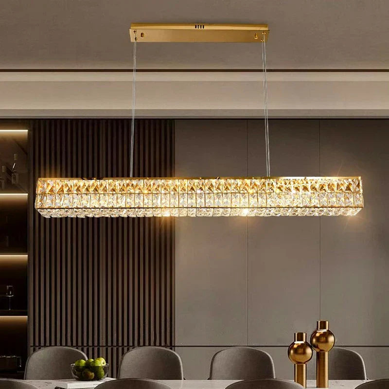 DecorBites™ Crystal Chandelier Pendant Light for Living and Dining Room Lighting