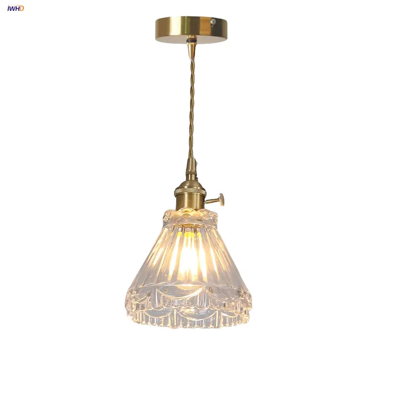DecorBites™ LED Glass Pendant Light - Modern Nordic Kitchen Bedside Hallway Hanging Lamp