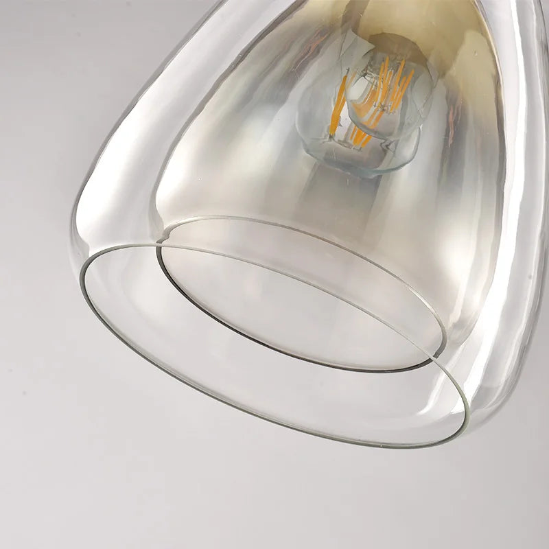 DecorBites™ Gradient Glass Pendant Lamps: Luxury LED Chandeliers for Bedroom and Restaurant