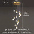 DecorBites™ LED Luxury Chandelier for Living Room Hall Dining Kitchen - Modern Double Staircase Lighting