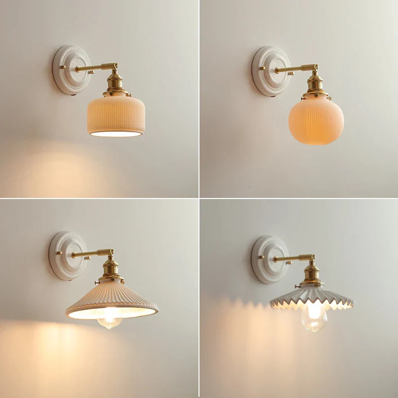 DecorBites™ Ceramic LED Wall Light with Knob Switch, Nordic Modern Design for Bedroom and Bathroom