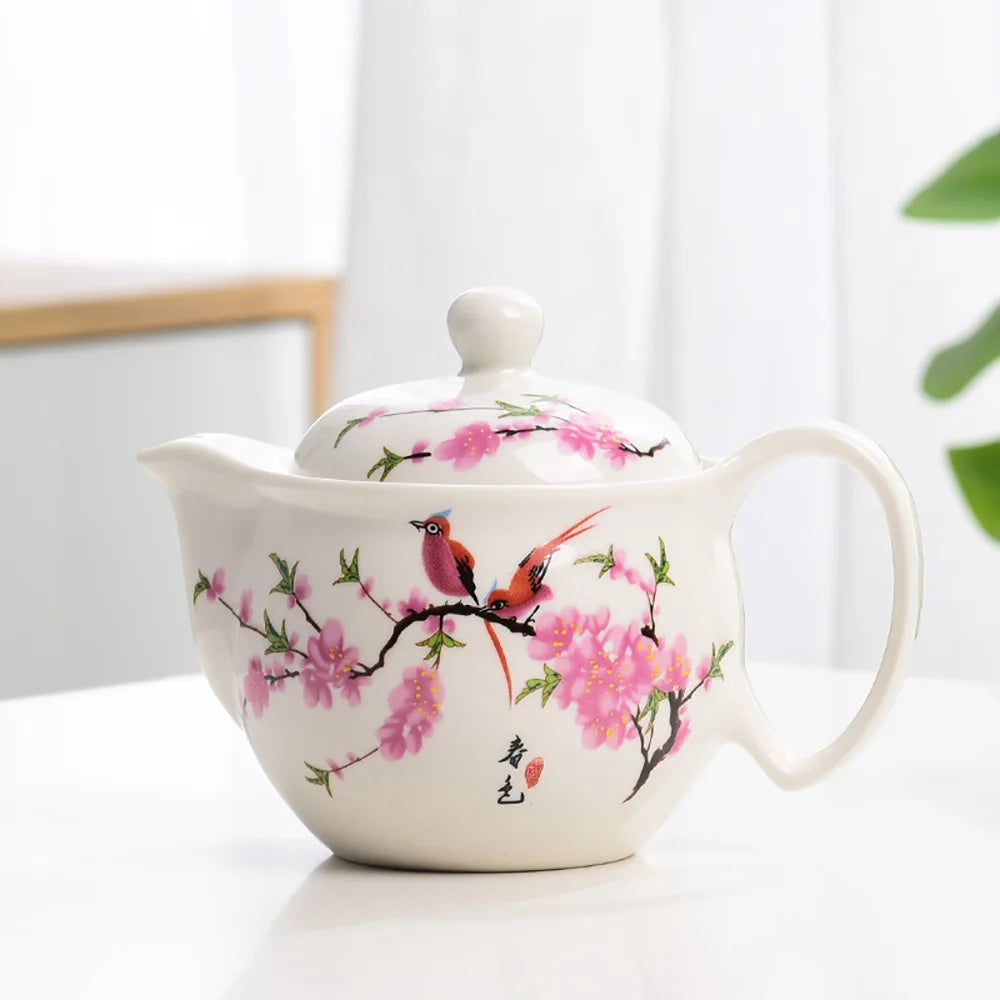 DecorBites™ Blue and White Porcelain Tea Pot Set