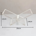 DecorBites™ Acrylic Bookshelf Marble Base Organizer Modern Home Decor Shelf Magazine Holder