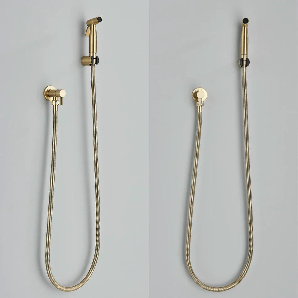 DecorBites™ Brass Bidet Faucet Mixer for Cold Water Sprayer Head Jet Toilet Faucet