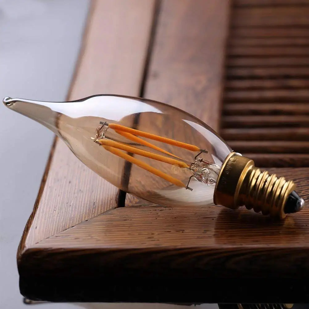 DecorBites™ Dimmable LED Filament Candelabra Bulb for Pendant Lamp - 2700K