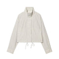 Women's Jackets Coats Spring New Fashion Plaid Stand Collar Long Sleeves Loose Coats Streetwear Female Outerwear Chic Tops