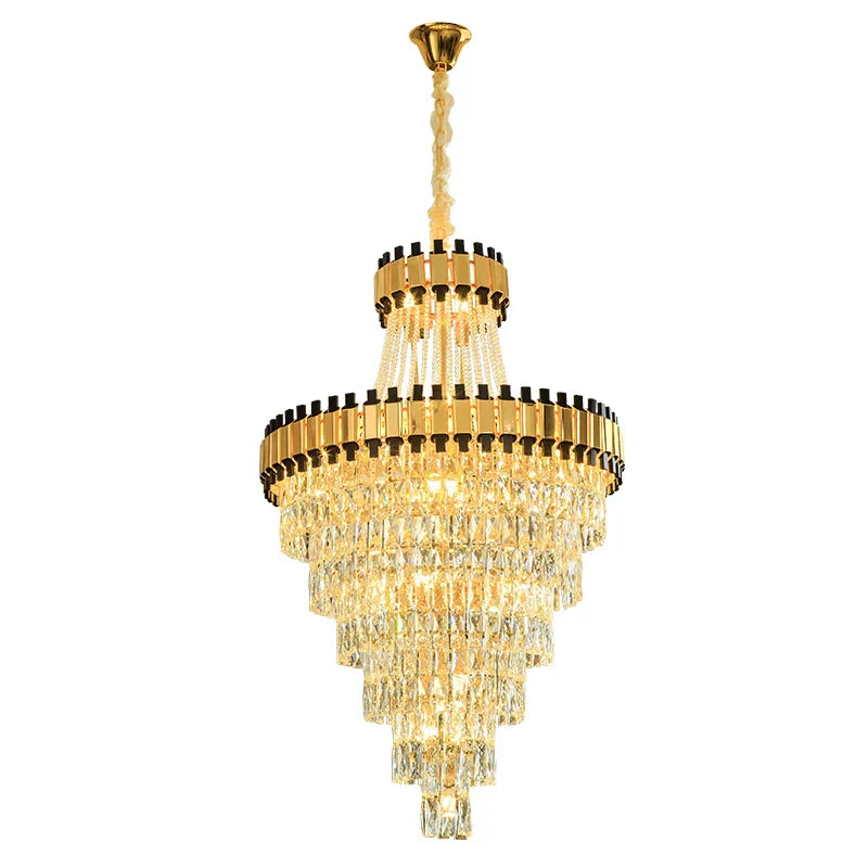 DecorBites™ Crystal Chandelier for Duplex Villa Hotel Club Banquet Hall Engineering Lighting