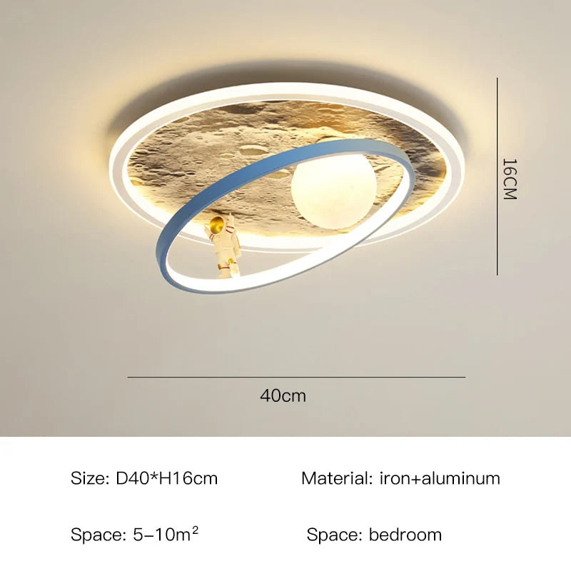 DecorBites™ Astronaut LED Chandelier: Remote Control Kids Ceiling Pendant Light for Bedroom & Nursery