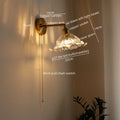 DecorBites™ Glass Sconce LED Wall Lamp, Copper Nordic Bedroom Light Fixtures