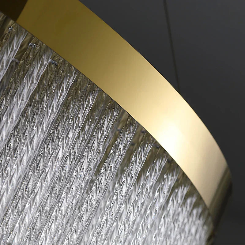 DecorBites™ Crystal Ceiling Chandelier: Modern LED Luxury Pendant Light for Home Decor