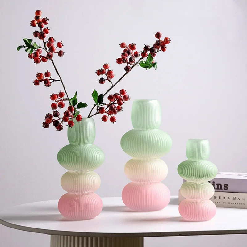 DecorBites™ Glass Vase Geometric Gradient Flowerpot Terrarium Home Decoration